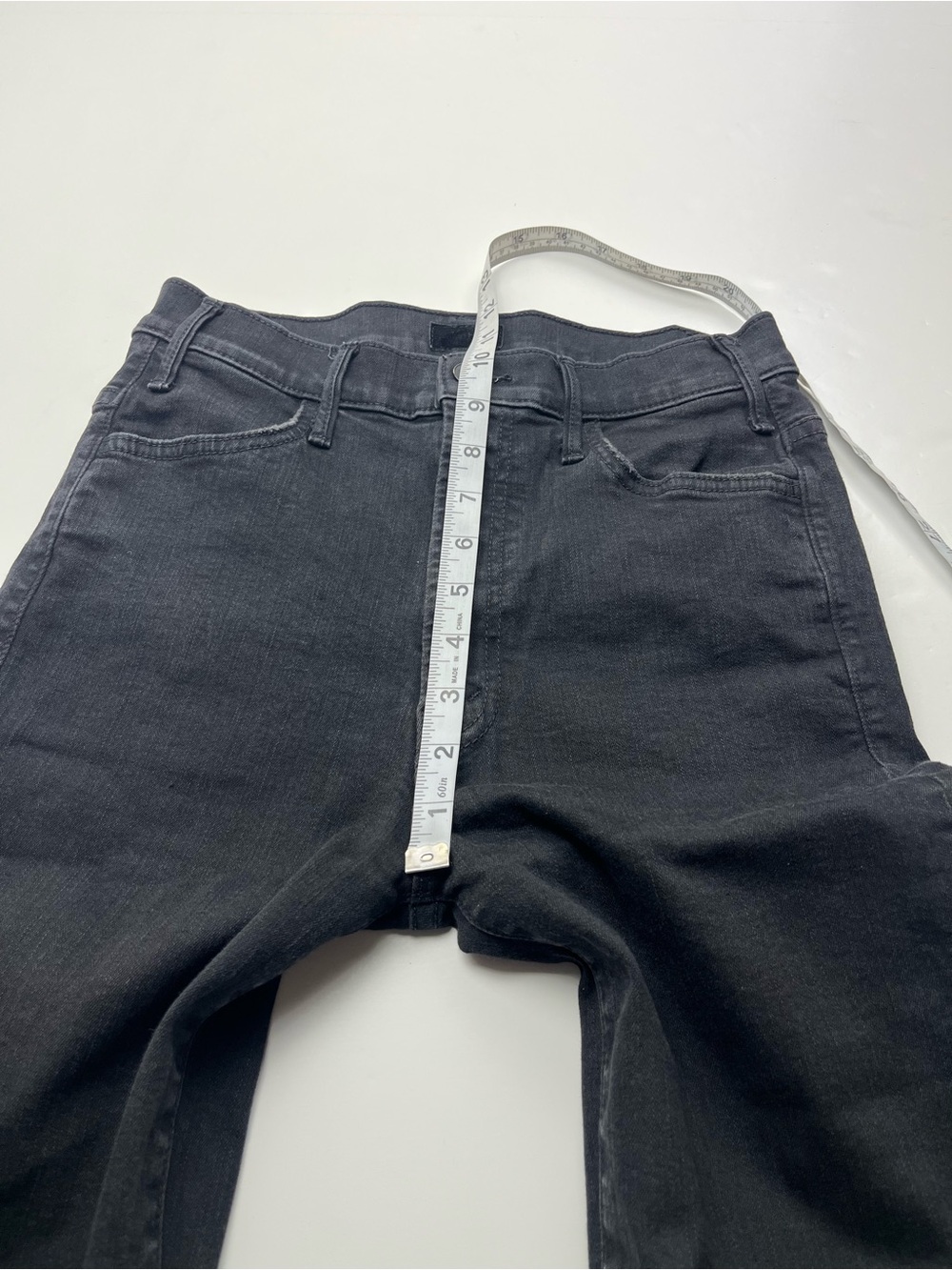 Mother The Hustler Ankle Fray Women's 28 Black Not Guilty Bootcut Denim Jean - Picture 11 of 15